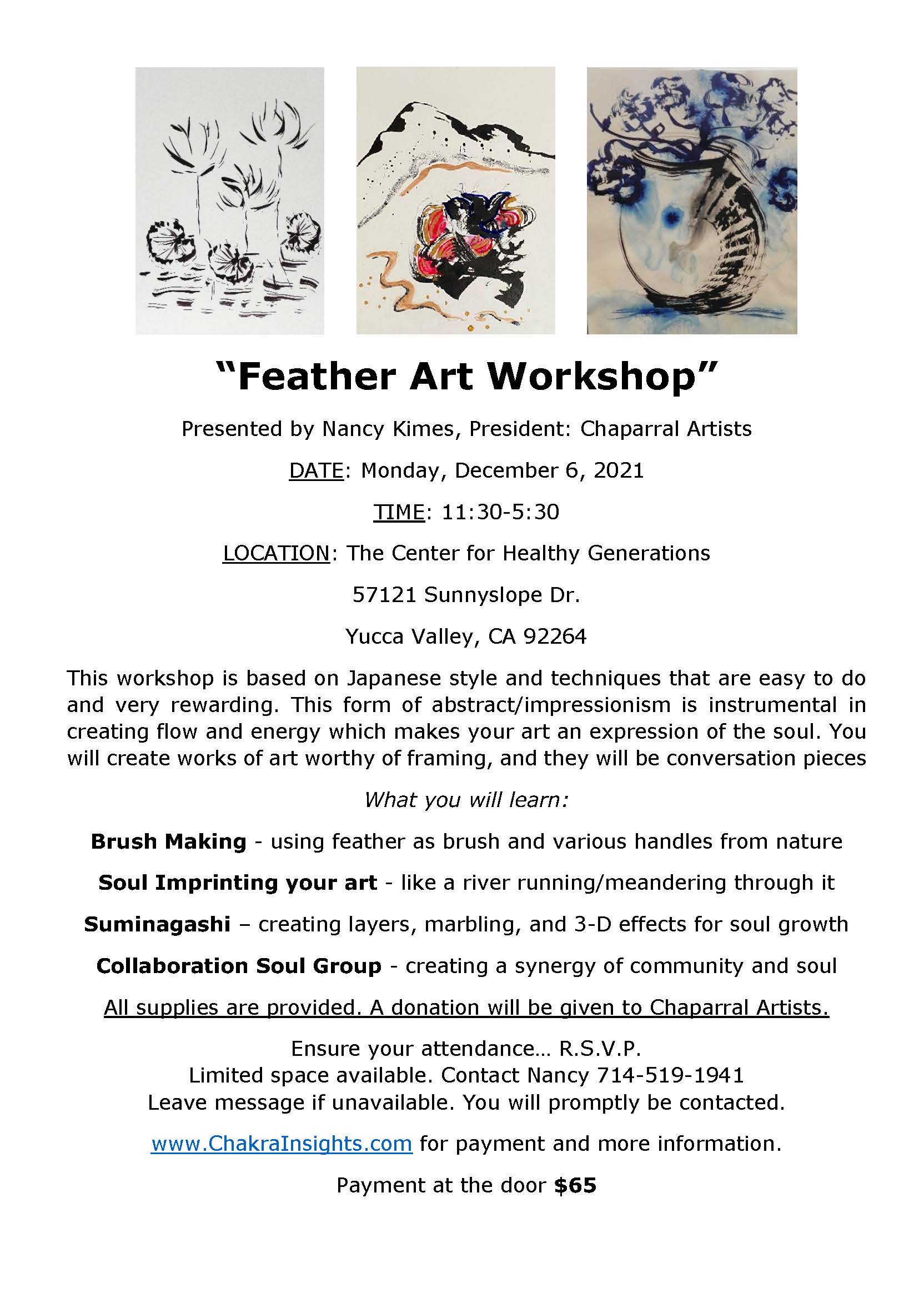 Feather Art Workshop