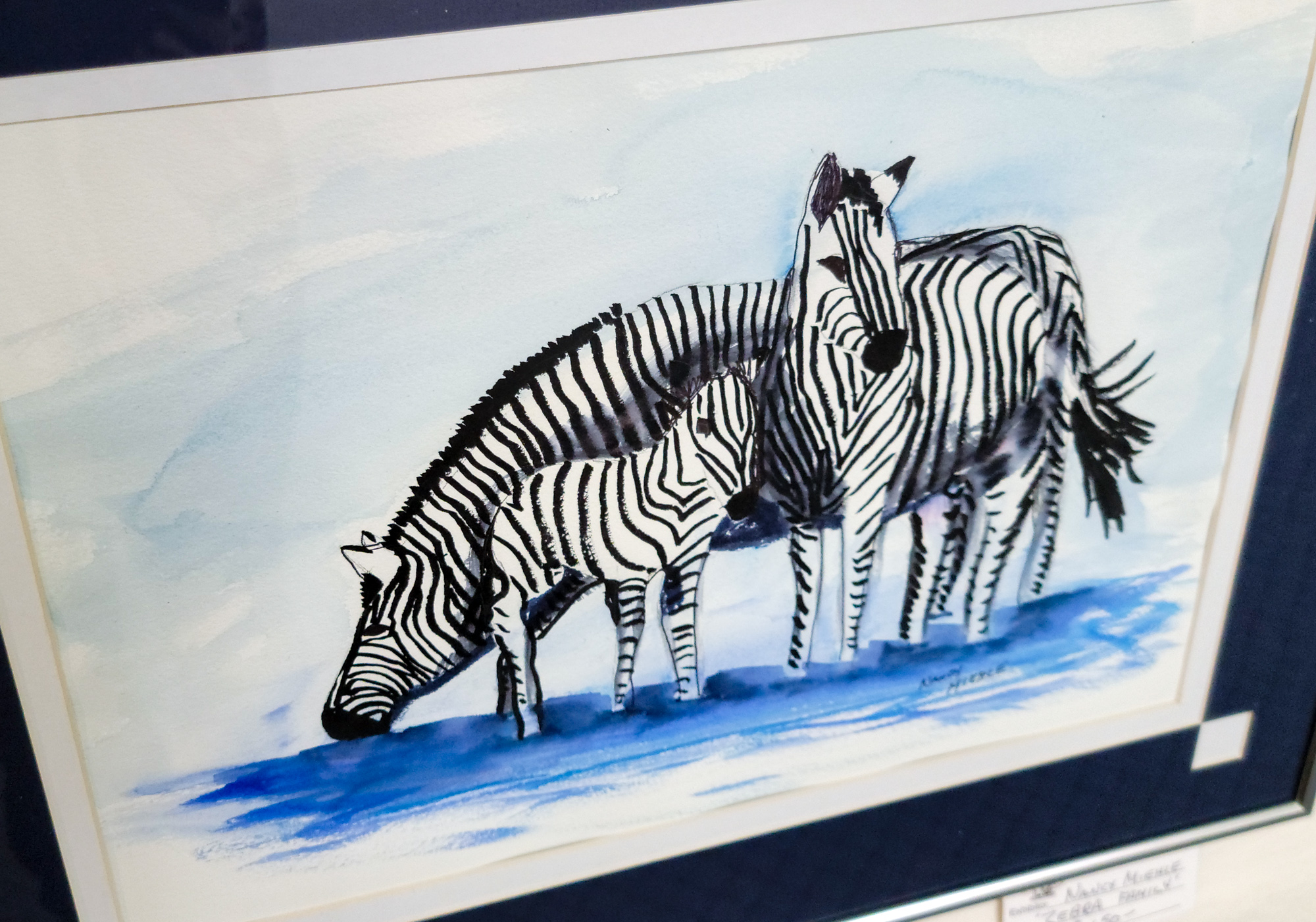 Zebra Family by Nancy Miehle
